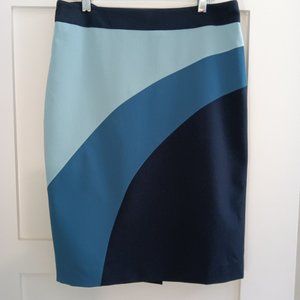 Ann Taylor Color Blocked Skirt